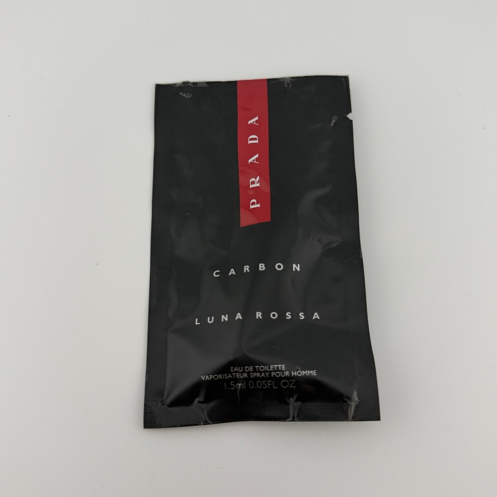 Prada Luna Rossa Carbon Eau De Toilette 1.5ml 0.05oz Sample Spray Set of 3 Mens - Picture 2 of 3